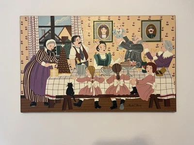 Vintage Birth Celebration Michel Cordi Signed Canvas - Image 1 of 4