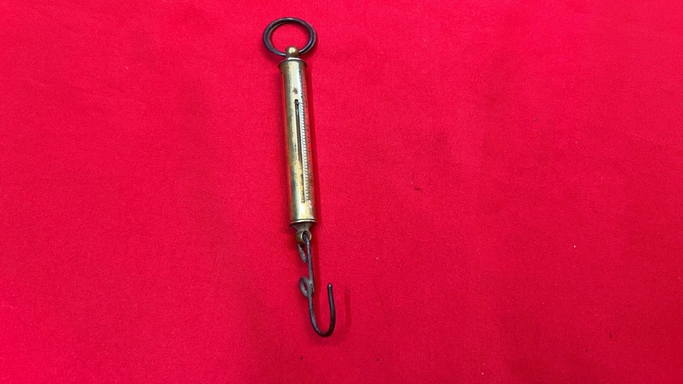 Básculas de latón vintage HARDY Bross Alnwick pesos de altura a 8 libras Foto 1 de 4