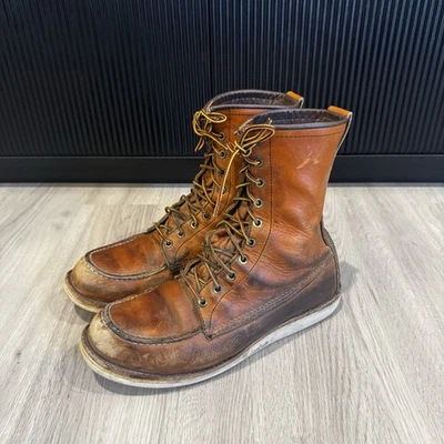 Botas Red Wing 10877 Heritage 8” sin usar, puntera marrón con cordones para hombre 10,5 D hechas en EE. UU. Foto 1 de 4