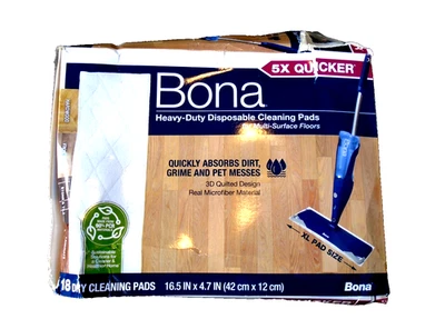 博纳重型一次性干洗垫适用于多表面地板 - 18 个 — 第 1/4 张图片