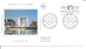 FRANCE 1989 FDC  SOIE  SOMMET DE L'ARCHE YT 2600 ..... - Picture 1 of 1