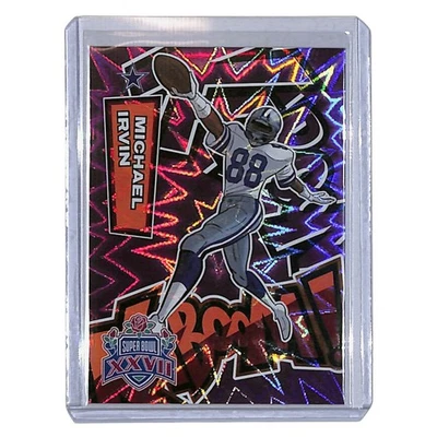 2025 Panini Absolute FOTL Майкл Ирвин Суперкубок SSP Фиолетовый Kaboom УЛЬТРА РЕДКИЙ! - Изображение 1 из 2