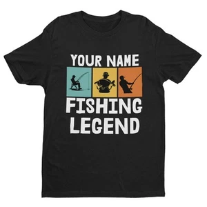 Camiseta 'Fishing Legend' Personalizada para Niños - Nombre Personalizado Regalo para Young Angle - Imagen 1 de 12