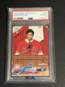 Shohei Ohtani 2018 Topps Opening Day #200 - RC - PSA 10 gemas como nuevo - Imagen 1 de 2