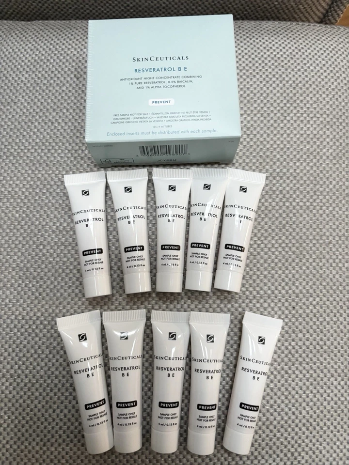 SKINCEUTICALS RESVERATROL B E ночь 4 мл x 10 (всего 40 мл) путешествий размер новый подлинный - Изображение 1 из 1