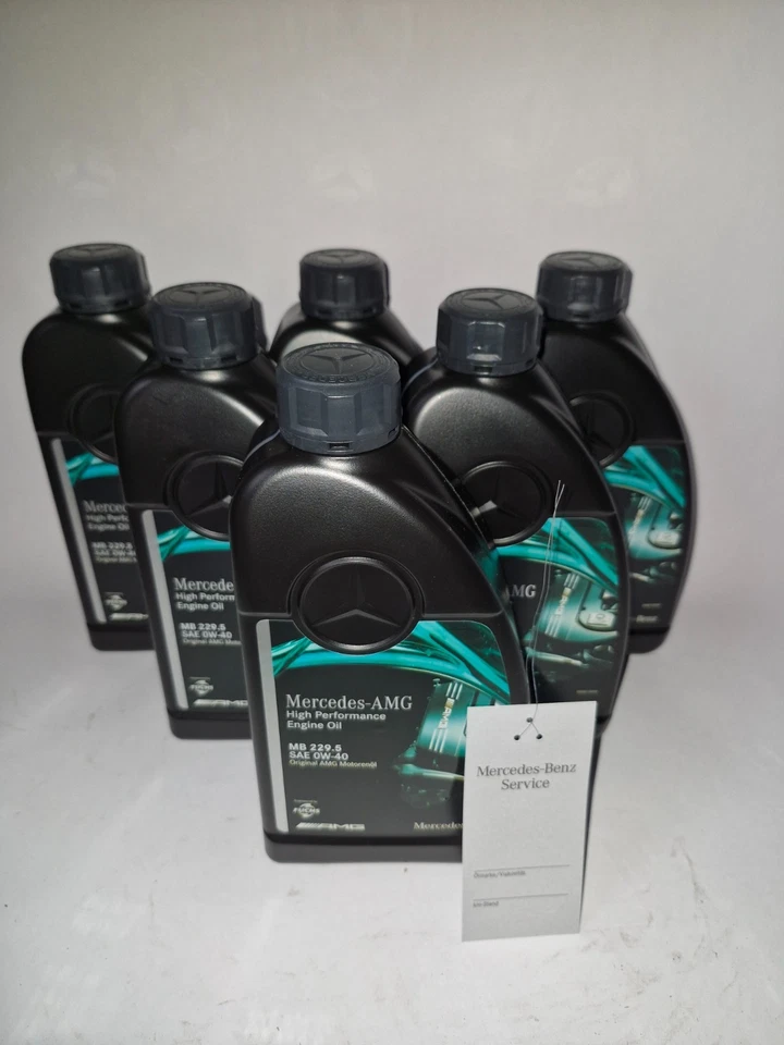 MERCEDES-BENZ 6 x 1 Liter Original Mercedes-AMG High Performance Engine Oil SAE 0W-40 MB 229.5