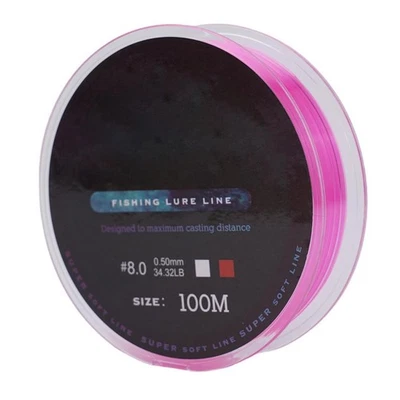 Línea de señuelos de pesca de fluorocarbono 100M 4,13-34,32 lb líder de fibra de carbono línea suave Foto 1 de 4