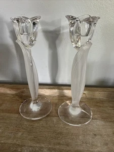 Mikasa Spring Aria mattierte Kerzenhalter 8" hoch 2er Set - Bild 1 von 9