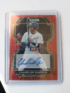 2022 Panini Prizm Draft Picks CHANDLER SIMPSON Auto Red Donut Circles - Bild 1 von 3