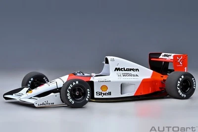 McLaren Honda MP4/6 #1 Formel 1 1991 weiß rot A.Senna Modellauto 1:18 Autoart - Bild 1 von 4