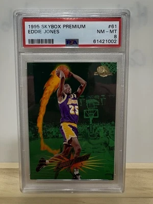 1995-96 Skybox Premium - Eddie Jones #61  Basketball Card Los Angeles Lakers  - Image 1 of 2