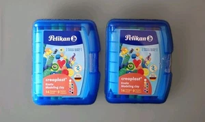 2 x 14 Stangen Knete - Pelikan Creaplast - 9 strahlende Farben (2 x 300gr.) NEU - Bild 1 von 3