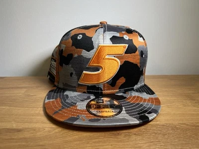 Бейсболка Kyle Larson New Era 9Fifty оранжевая камуфляжная РЕДКАЯ - Изображение 1 из 3