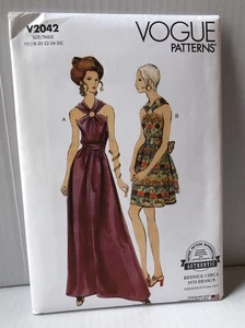 Vogue 2042 Sewing Patterns . Vintage 70s Dress With Length Variations Sz 18-26 - Picture 1 of 3