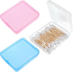 Portable Travel Cotton Pad Holder 3 Pcs Travel Qtips Case Cotton Pad Holder Trav - Picture 1 of 8
