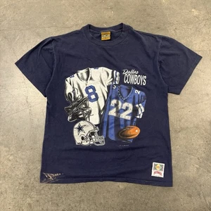 Vintage 90s Nutmeg Dallas Cowboys Bedazzled T Shirt Size M - Picture 1 of 8