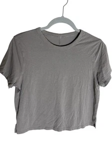 Lululemon Cropped Tee Shirt Light Brown Size 4 - Picture 1 of 3