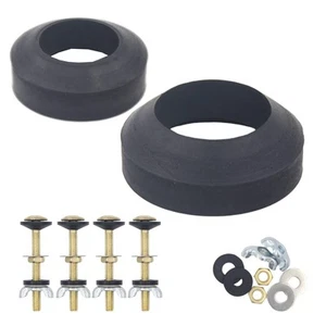 Universal Toilet Tank to Bowl Gasket Repair kit,2 Pcs Gasket and 4 Sets 3.15-... - Picture 1 of 6