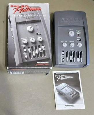 Ecualizador de 5 bandas Fishman Pro EQ Platinum y preamplificador de bajo DI portátil en caja Foto 1 de 4