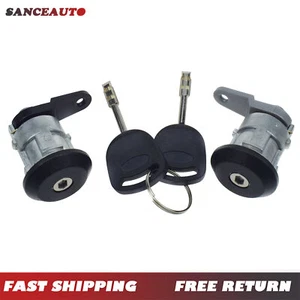Front Door Lock Barrels LH RH Locking Cylinder Keys for Ford Courier Fiesta KA - Picture 1 of 7