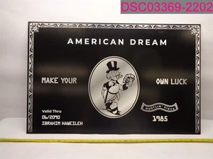 "American Dream, Make Your Own Luck" Sign Decor 34"x22" Wall Decoration - Picture 1 of 2