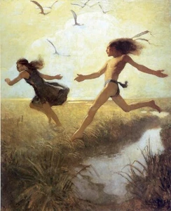 Wild Bill Calls : N.C. Wyeth : 1916 : Archival Quality Art Print - Picture 1 of 1