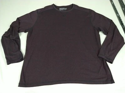 Camisa masculina John Bartlett XL Dk Borgonha manga longa jersey trabalho ao ar livre - Imagem 1 de 4