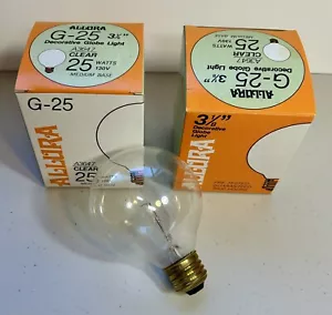 Set Of 3 Satco A3647 130V Medium Base 25-Watt G25 Clear Light Bulbs - Picture 1 of 7