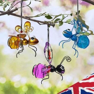 Solar Iron Insect Statue with LED Fairy Light Hanging Bee Light Garden Decor - Picture 1 of 21