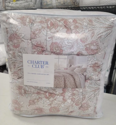 Charter Club Sorrento 3-Pc.Full/Queen Comforter Set Pink - Image 1 of 4