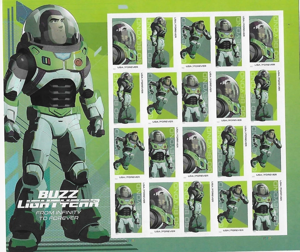 US Go Beyond Buzz Lightyear Forever Stamp Sheet Scott #5709 - 5712 - Image 1 of 1