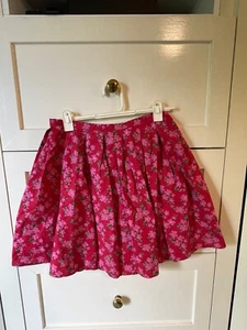 Princess Highway short red floral gathered skirt, size 10 - Picture 1 of 5