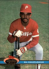 1991 Stadium Club Philadelphia Phillies Baseball Card #484 Sil Campusano
