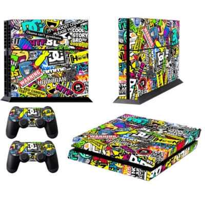 3 Colorful Bomb Game Decal Sticker Cover For PS4 Console&Controller Skins - Image 1 of 2