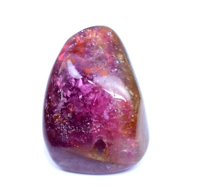 15.10 Karat Unbehandelt Natürlich Wassermelone Turmalin Tumble Zertifiziert Lose - Bild 1 von 4