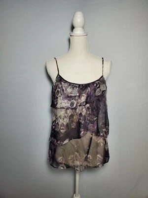 Camiseta sin mangas New York & Company blanca y negra forrada en capas para mujer talla XS. Foto 1 de 4