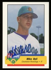 1994 Charleston Riverdogs MIKE BELL Signed Card autograph AUTO REDS TWINS