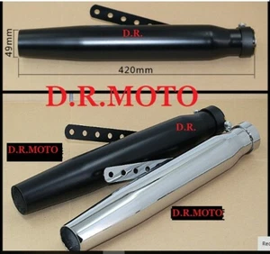 Marmitta Moto Universale Terminale Scarico Tapered Custom Cafè Racer Harley Bmw - Foto 1 di 1