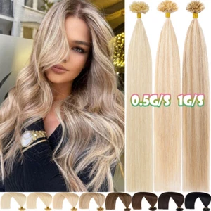 1G/S Real Thick Remy Human Hair Extensions Pre Bonded Keratin Nail U Tip 200G - Picture 1 of 30