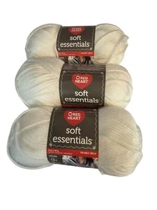 Red Heart Soft Essentials Yarn White 5 Oz Bulky Weight Acrylic Crochet & Knittin - Picture 1 of 3