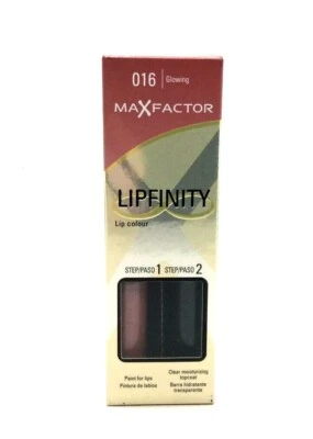 Lipfinity by Max Factor 2 pc lip colour 2.3 ml paint + 1.9 g clear topcoat R52 - Image 1 of 2