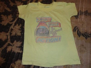 Vtg 80's Yellow Knight Rider I'm Programmed for Action T-shirt Fits Child 12 mo - Picture 1 of 7