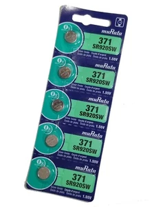 100 pcs muRata (was Sony) SR920SW 371 Silver Oxide Watch Battery Made in Japan - Picture 1 of 2