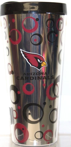 NFL 22-Ounce Metallic Look Travel Tumbler with Lid Cover