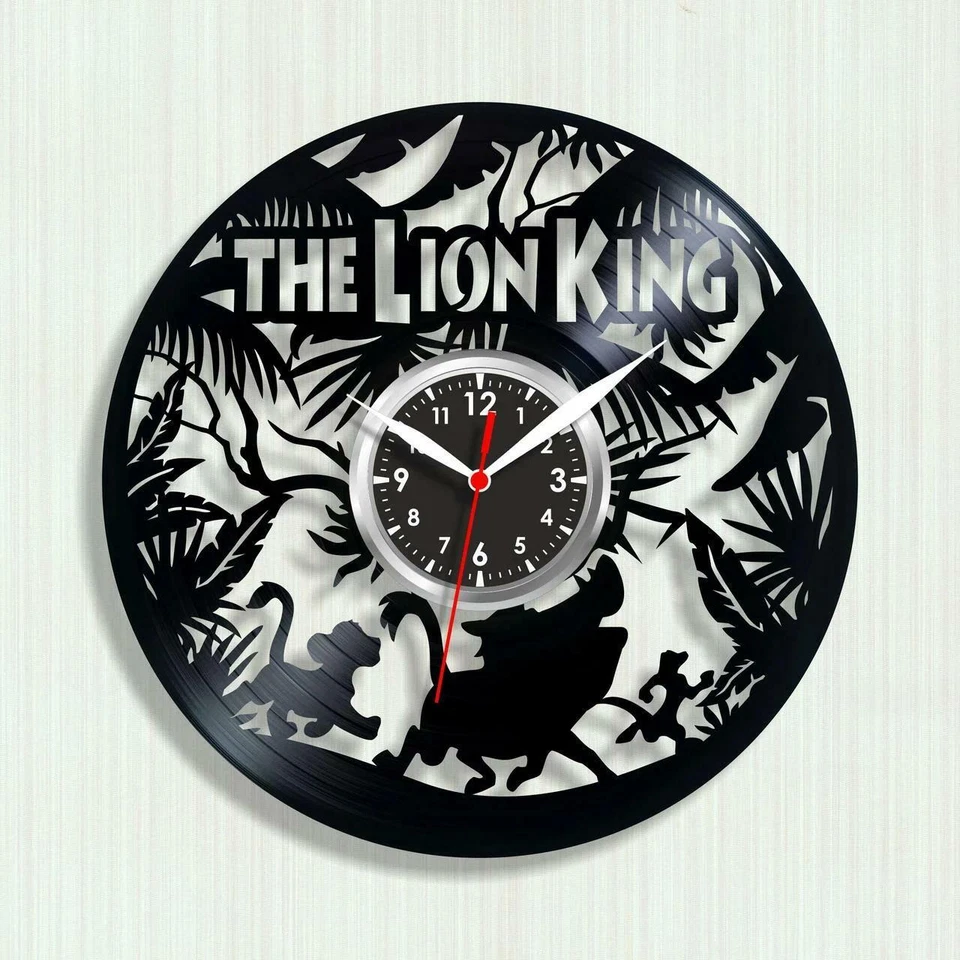 The Lion King Vinyl Wall Clock Record Clock Birthday Kids Gift Decor Jungle - Image 1 of 1