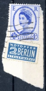 Reino Unido_1957 Mi.N. 302 Reina Isabel II y víctimas de emergencia Berlín - Imagen 1 de 1