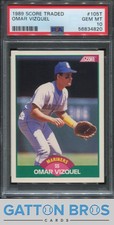 1989 Score Traded #105T Omar Vizquel PSA 10 GEM MINT