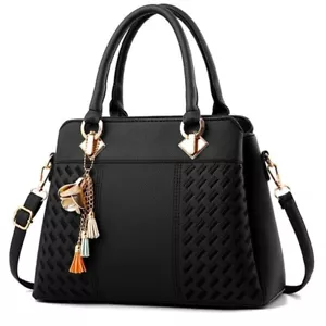 Large Capacity Luxury Handbag Women Crossbody Bag tassel hanging Shoulder Bags - Picture 1 of 25