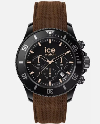 Ice-Watch ICE 020625 Chrono Black brown Large Chronograph Silikon braun Neu M17 - Bild 1 von 3