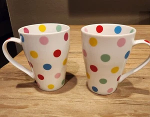 PAUL CARDEW Polka DOT Mugs Cups Set England NEW - Picture 1 of 6